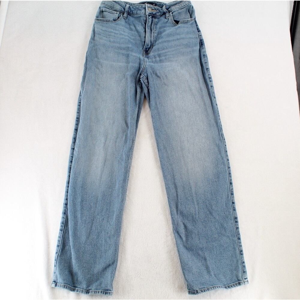 Hollister Women’s 5R Ultra High Rise Dad Jeans 27x31 Light Wash Cargo Utility